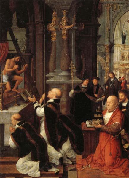 Isenbrandt, Adriaen The Mass of St.Gregory Germany oil painting art